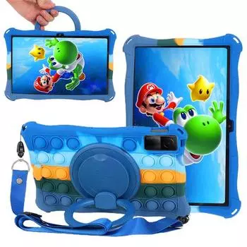 Чехол для Xiaomi Mi Pad 5 6 Pro, 11 дюймов, Redmi Pad 10,6 дюйма, 2022, мягкий пузырьковый силиконовый чехол для детской подставки, чехол для планшета, плечевой ремень Mi Pad 6 Pro 11 inch