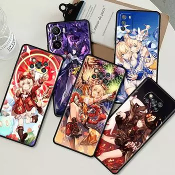 Чехол для Xiaomi Mi Poco X3 NFC X4 Pro F3 F4 GT M4 M3 F1 C40 11 Lite 11T, мягкий силиконовый чехол для телефона, чехол для телефона Genshin Impact, чехол для девочек Poco C40