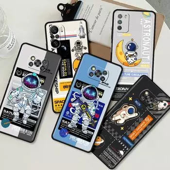 Чехол для Xiaomi Mi Poco X3 NFC X4 Pro F3 F4 GT M4 M3 F1 C40 11 Lite 11T, мягкий силиконовый чехол для телефона, модный крутой космонавт Poco C40