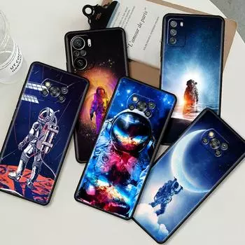Чехол для Xiaomi Mi Poco X3 NFC X4 Pro F3 F4 GT M4 M3 F1 C40 11 Lite 11T, мягкий силиконовый чехол для телефона, крутой одинокий астронавт Poco C40