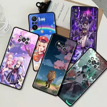 Чехол для Xiaomi Mi Poco X3 NFC X4 Pro F3 F4 GT M4 M3 F1 C40 11 Lite 11T Мягкий силиконовый чехол для телефона Game Genshin Impact Capa Poco C40