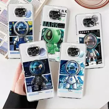 Чехол для Xiaomi Mi Poco X3 NFC 11 Lite M3 10T 9T 12 Redmi Note 10 9 9S 8 8T 7 мягкий прозрачный чехол для телефона механический астронавт космос Xiaomi Poco F3