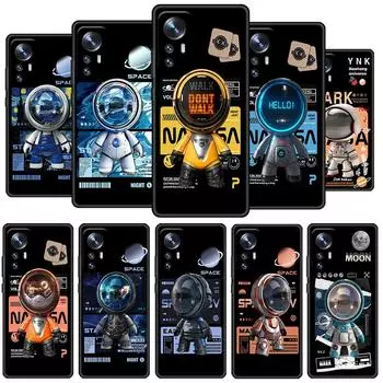 Чехол для Xiaomi Mi Poco X3 NFC M4 F3 C40 11 11T 10T Pro 12 9T 9 10 Lite, мягкий чехол на заднюю панель телефона, милый ремешок на руку с космонавтом Xiaomi Poco X3 Pro