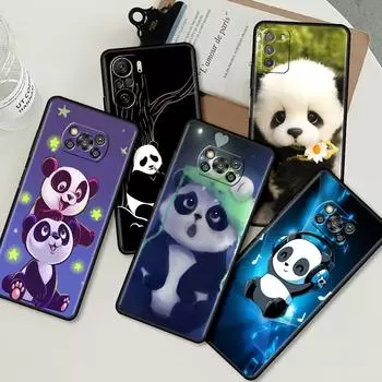 Чехол для Xiaomi Mi Poco X3 NFC X4 Pro F3 F4 GT M4 M3 F1 C40 11 Lite 11T TPU Silicone Funda Phone Cover Cute Cartoon Animal Panda Poco C40
