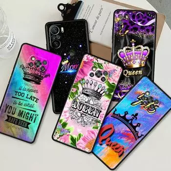 Чехол для Xiaomi Mi Poco X3 NFC X4 Pro F3 F4 GT M4 M3 F1 C40 11 Lite 11T Мягкий силиконовый чехол для телефона Princess Mom Queen Shell Poco C40