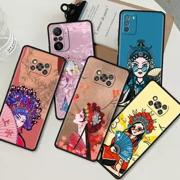 Чехол для Xiaomi Mi Poco X3 NFC X4 Pro F3 F4 GT M4 M3 F1 C40 11 Lite 11T, мягкий силиконовый чехол для телефона Opera Retro Girl Shell Poco C40