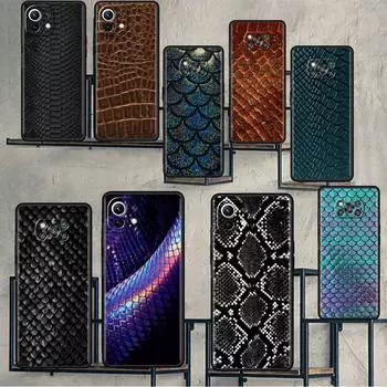 Чехол для Xiaomi Mi Poco X3 X4 NFC M3 Mi 11 11T 10 T 9T 12 9 10T Lite силиконовый чехол для телефона с принтом змеиной кожи Xiaomi Poco M3