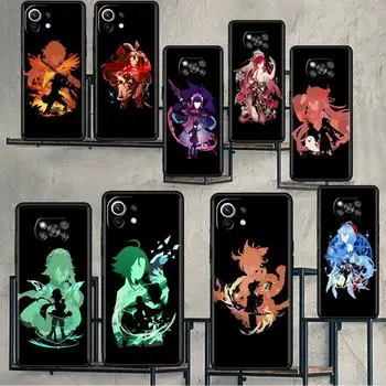 Чехол для Xiaomi Mi Poco X3 X4 NFC M3 Mi 11 11T 10 T 9T 12 9 10T Lite, силиконовый чехол на заднюю панель телефона, аниме Genshin Impact Xiaomi Poco M3