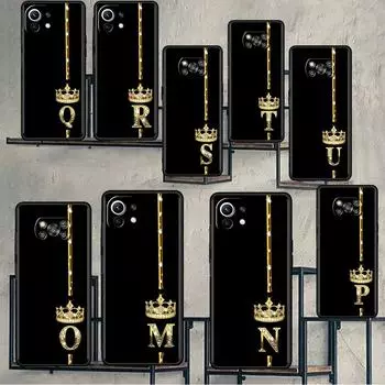 Чехол для Xiaomi Mi Poco X3 X4 NFC M3 Mi 11 11T 10 T 9T 12 9 10T Lite, силиконовый чехол на заднюю панель телефона розового золота с 26 буквами MRPZ Xiaomi Poco M3