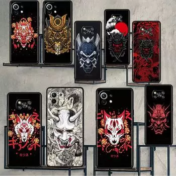 Чехол для Xiaomi Mi Poco X3 X4 NFC M3 Mi 11 11T 10 T 9T 12 9 10T Lite, силиконовый чехол на заднюю панель телефона, маска самурая Они Xiaomi Poco M3