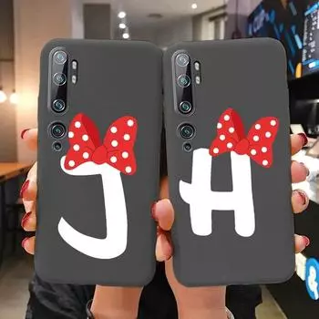 Чехол для Xiaomi Note 10 Pro, мягкий чехол из ТПУ, красивый чехол для телефона с бантом и буквами для Xiaomi Mi Note 10, задняя крышка, мягкий чехол-бампер, чехол с принтом, Fundas Siling Mi Note 10