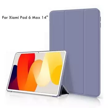 Чехол для Xiaomi Pad 6 Max 14 2023, мягкий силиконовый чехол из искусственной кожи для Xiaomi Mi Pad 6 MiPad 6 Max 14 дюймов, чехлы для планшетов Mi Pad 6 Max 14 чёрный