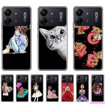 Чехол для Xiaomi Poce C65 черный роскошный силиконовый мягкий Tpu PoceC65 6.74 дюйма 2310FPCA4G ударопрочный ультратонкий C65-Style 1