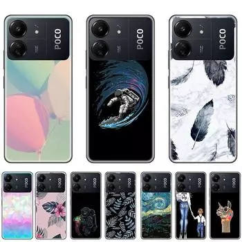 Чехол для Xiaomi PoceC65 Poce C65 черный бампер милый мультяшный мягкий силикон 6.74 дюйма 2310FPCA4G ударопрочный полная защита противоскользящий C65-Style 1