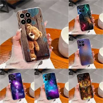 Чехол для Xiaomi Poco C51 F5 C50 X6 Pro 14, сумки для телефонов, защитная пленка для экрана, прозрачный силиконовый мягкий ТПУ, модный дизайн, корпус, чехол для Xiaomi Shell Xiaomi Poco F5