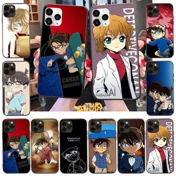 Чехол для Xiaomi Poco X6 X4 M5 M6 F5 F6 C65 C55 C50 C51 C40 Redmi Note 7 8 14C A3X 13C 12C 11 10A 9C Pro черный мягкий чехол WI89 Детектив Конан Xiaomi Pocophone F1 кожа буйвола