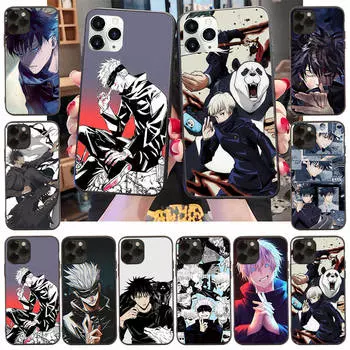 Чехол для Xiaomi Poco X6 X4 M5 M6 F5 F6 C65 C55 C50 C51 C40 Redmi Note 7 8 14C A3X 13C 12C 11 10A 9C Pro Black Sofe Cover WI68 Jujutsu Kaisen Anime Redmi Note 11s 5G гагат