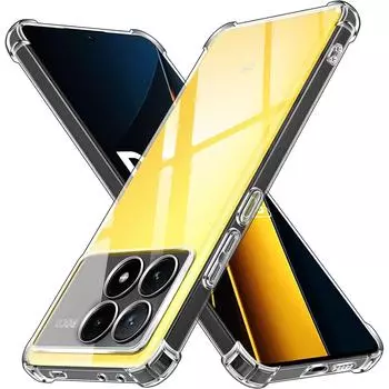 Чехол для XiaoMi POCO X6 X6Pro Pro 5G, прозрачный чехол для телефона с усиленными углами, бампером, тонкий противоударный гибкий чехол из ТПУ, прозрачный POCO X6 Pro белый