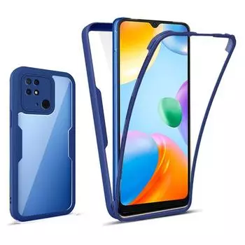 Чехол для Xiaomi Redmi 10C, защитный чехол на 360 градусов, защитный чехол для всего тела для Redmi redmy 10C 10 C 10c, двухсторонний противоударный чехол Redmi 10C красный
