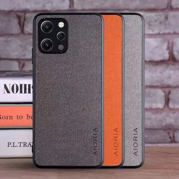 Чехол для Xiaomi Redmi 12 4G, роскошный текстильный кожаный чехол из мягкого ТПУ, жесткий чехол для телефона из ПК для xiaomi redmi 12 4G, чехол Funda Redmi 12 4G чёрный