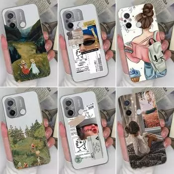 Чехол для Xiaomi Redmi 12C 10C 9A Note 12 11 10 9 8 Pro Plus A1 A2, прозрачные матовые чехлы, мягкая силиконовая защитная задняя крышка для Redmi Coque, бампер Redmi 3 Pro красный