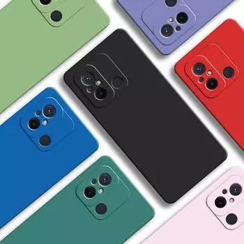 Чехол для Xiaomi Redmi 12C Redmi 12C, чехол 6,71 дюйма, новый жидкий силиконовый противоударный защитный бампер для Redmi 12C, яркие цвета, матовый мягкий чехол из ТПУ