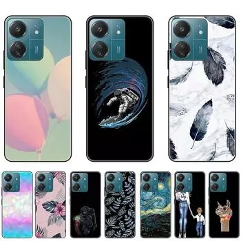 Чехол для Xiaomi Redmi 13C, роскошный черный ультратонкий силиконовый бампер 6,74 дюйма 23100RN82L для Redmi13 C, полная защита от падения Redmi 13C-Style 4