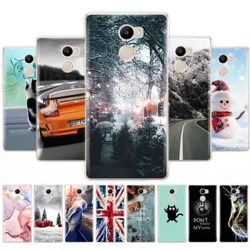 Чехол для xiaomi Redmi 4, силиконовый чехол для телефона Redmi 4, чехол для телефона, прозрачный чехол, милый зимний, снег, рождественский Redmi 4