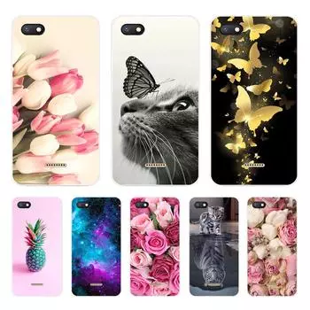 Чехол для Xiaomi Redmi 6 6A, новый чехол с росписью, мягкий чехол из ТПУ для телефона Xiaomi Redmi 6A Redmi6 A, бампер Redmi6a, чехол с цветком Xiaomi Redmi 6