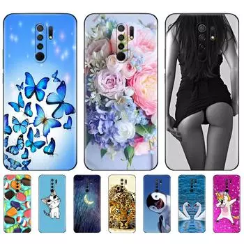 Чехол для xiaomi redmi 9, мягкий силиконовый чехол для задней панели, чехол для телефона redmi 9, чехол 6,53 дюйма, чехол etui, бампер, черный чехол из ТПУ for redmi 9