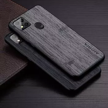 Чехол для Xiaomi Redmi 9C NFC, чехол из бамбукового дерева, кожаный чехол для телефона, роскошный чехол для xiaomi redmi 9c, чехол, капа Redmi 9C чёрный