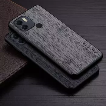 Чехол для Xiaomi Redmi A2 A3 A1 Plus A2 A1 + Funda бамбуковый узор под дерево Кожаный роскошный чехол для Xiaomi Redmi A2 Plus Чехол Capa Redmi A1 Plus чёрный