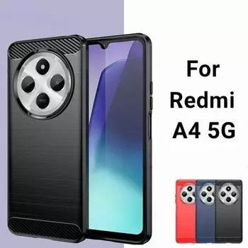 Чехол для Xiaomi Redmi A4 5G Чехол для Xiaomi Redmi A4 5G Чехол Funda Brushed TPU Чехол для телефона Противоударный защитный чехол для Xiaomi Redmi A4 For Redmi A4 5G чёрный