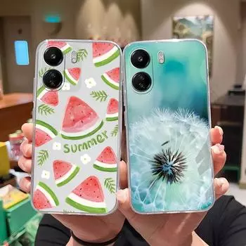 Чехол для Xiaomi Redmi K70E K60 Ultra Note 13 Pro + 12S 13C A3, чехлы для телефонов, силиконовые прозрачные защитные чехлы из ТПУ, модные этикетки, задняя крышка для Redmi Redmi 13C 4G