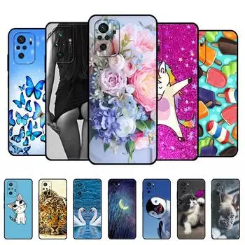 Чехол для Xiaomi Redmi Note 10 4G 5G, задняя крышка для Redmi Note 10 Pro, чехол для телефона Redmi Note 10S, бампер, силиконовый черный чехол из ТПУ Redmi Note 10 4G