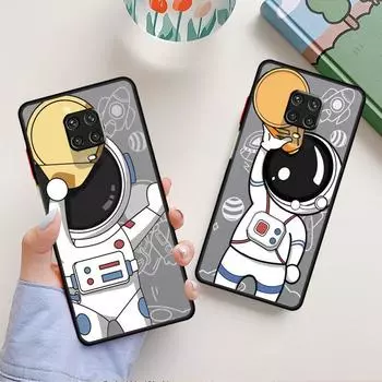 Чехол для Xiaomi Redmi Note 10 8T 11T 11S 9S 8 9 11 9A 10S 11E 4G Pro K40 противоударный роскошный TPU милый астронавт ремешок на руку Redmi 9