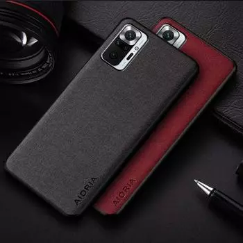 Чехол для Xiaomi Redmi Note 10 Pro Max Lite 10T 10S 5G, простой дизайн, текстильный кожаный чехол для Redmi 10, чехол Funda note 10 5G оранжевый