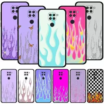Чехол для Xiaomi Redmi Note 10 Pro Max 5g 9 4g 9t 9s 8 8t 7 для Redmi K40 Pro Plus 9 9a 9c, модный красивый чехол с пламенем и огнем For Redmi Note 8