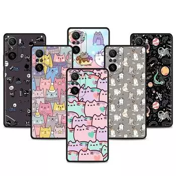 Чехол для Xiaomi Redmi Note 11 10 9 Pro K40 10S 9S 9A 9C, чехол для телефона 9T 8 8T 7 11T, чехол для телефона с милым животным, котом, мультяшным рисунком Redmi K40