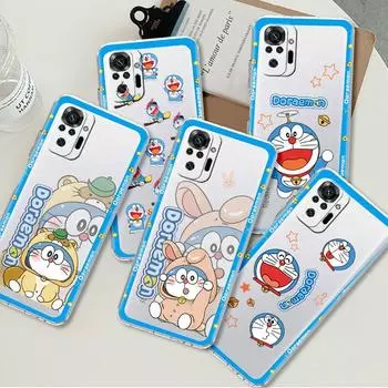 Чехол для Xiaomi Redmi Note 11 10 9 Pro 10S 9S 9A 9C K40 9T 10C 8 8T 7 мягкий прозрачный силиконовый чехол для телефона аниме Doraemon TPU Funda Redmi 9C
