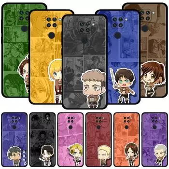 Чехол для Xiaomi Redmi Note 11 9 8 10 Pro 9s 8t 7 10pro Max, чехол для Redmi 11 9 9c 9a 8 8a 7 7a, супер милый чехол «Атака Титанов» For Redmi Note 11