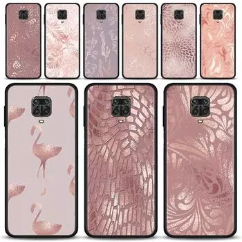 Чехол для Xiaomi Redmi Note 11 9 8 10 Pro Max 7 9t 8t 9s 10lite 11t чехол для Redmi 9 8 9c 9a 7a Beauty Pink Gold Star Pattern For Redmi Note 8