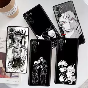 Чехол для Xiaomi Redmi Note 11 9S 10 9 8 7 9A 9C 9i K40 8T 10C 9T K50, силиконовый чехол для телефона, милый дзюдзюцу Кайсен Годзё Сатору, аниме Redmi Note 10 5G