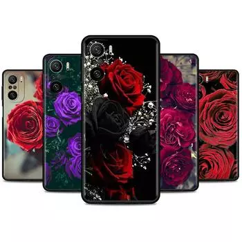 Чехол для Xiaomi Redmi Note 11 9S 10 9 8 7 9A 9C 9i K40 8T 10C 9T K50 силиконовый чехол ярко-красные цветы розы Redmi K40 Pro