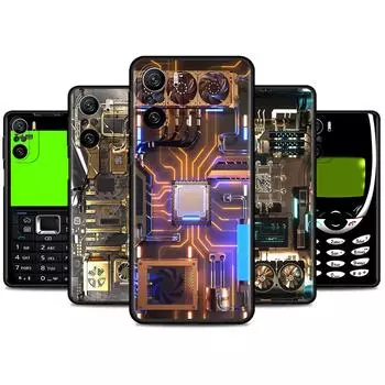 Чехол для Xiaomi Redmi Note 11 9S 10 9 8 7 9A 9C 9i K40 8T 10C 9T K50 силиконовый чехол винтажная печатная плата Redmi K40 Pro