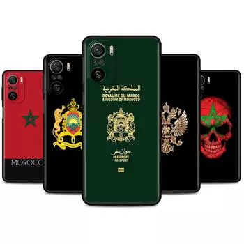 Чехол для Xiaomi Redmi Note 11 9S 10 9 8 7 9A 9C 9i K40 8T 10C 9T K50 силиконовый чехол Марокко флаг паспорт Redmi K40 Pro