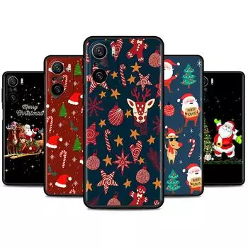 Чехол для Xiaomi Redmi Note 11 9S 10 9 8 7 9A 9C 9i K40 8T 10C 9T K50, силиконовый чехол, милый рождественский снеговик Redmi K40 Pro