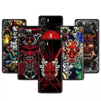Чехол для Xiaomi Redmi Note 11 9S 10 9 8 7 9A 9C 9i K40 8T 10C 9T K50 силиконовый чехол для телефона маска самурая они Redmi Note 10 5G