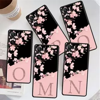 Чехол для Xiaomi Redmi Note 11 9S 10 9 8 7 9A 9C 9i K40 8T 10C 9T K50 силиконовый чехол для телефона на заказ с цветком вишни Initial M Redmi Note 10 5G