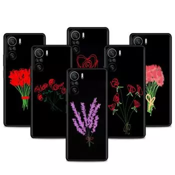 Чехол для Xiaomi Redmi Note 11 9S 10 9 8 7 9A 9C 9i K40 8T 10C 9T K50 силиконовый чехол для телефона Flower Redmi Note 10 5G